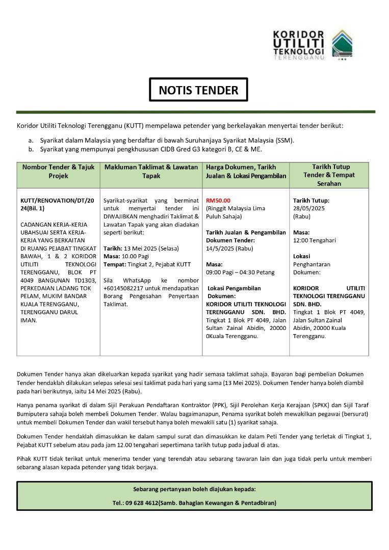 Notis Tender